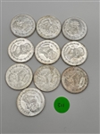 (10) 1967 Mexico Un Peso .100 Uncirculated Condition (#311)