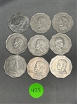 (9) Philippines 2 Piso Coins (#425)