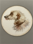 Porcelain Minton Hand Painted Dog Wall Hanger