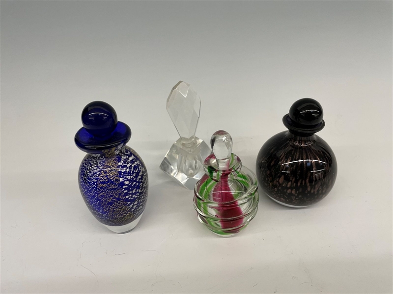 (4) Art Glass Perfumes