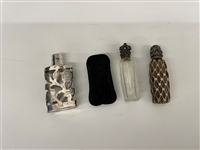 (3) Perfumes Mexican Sterling Overlay, Others