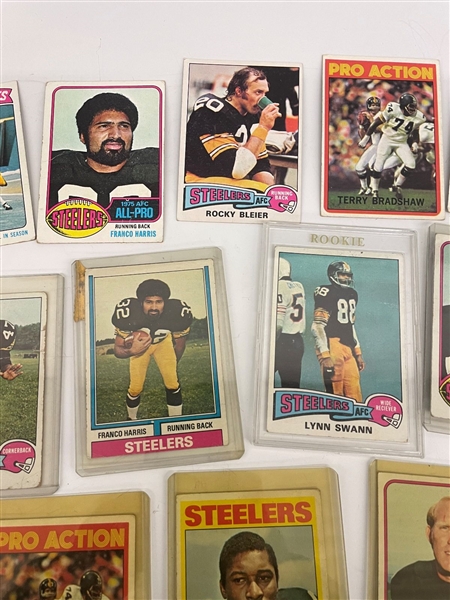Pittsburgh Steelers Star Trading Cards: Terry Bradshaw, Harris, Blount, Swann