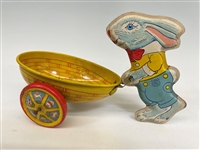 J. Chein USA Tin Rabbit With Cart