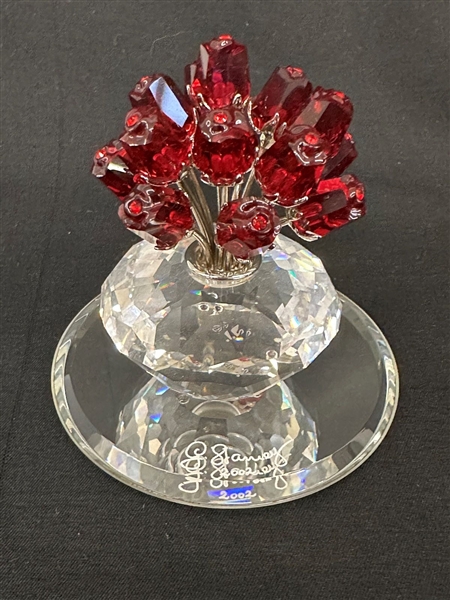Swarovski Crystal Society 15 Yr. Anniversary Flowers With COA and Box