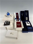 (6) Swarovski Crystal Figurines: Annuals, Plaques, Thank Yous
