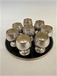 (8) Gorham Sterling Silver 955 Mini Cordial Liqueur Cups With Tray