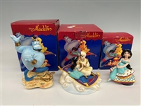 (3) Walt Disney Aladdin Schmid Music Boxes