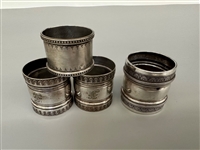 (4) Sterling Silver Napkin Rings