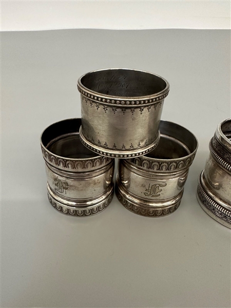 (4) Sterling Silver Napkin Rings