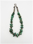 Heavy Chunky Sterling Silver Turquoise Necklace