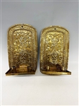 Pair 18th Century Hand Hammered Brass Wall Candle Sconces