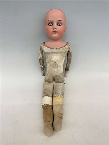 Armand Marseilles Porcelain Doll Segmented Leather Body