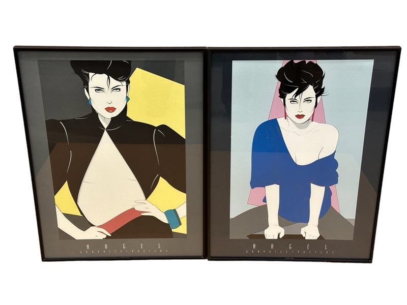Pair of Patrick Nagel Graphics Posters 