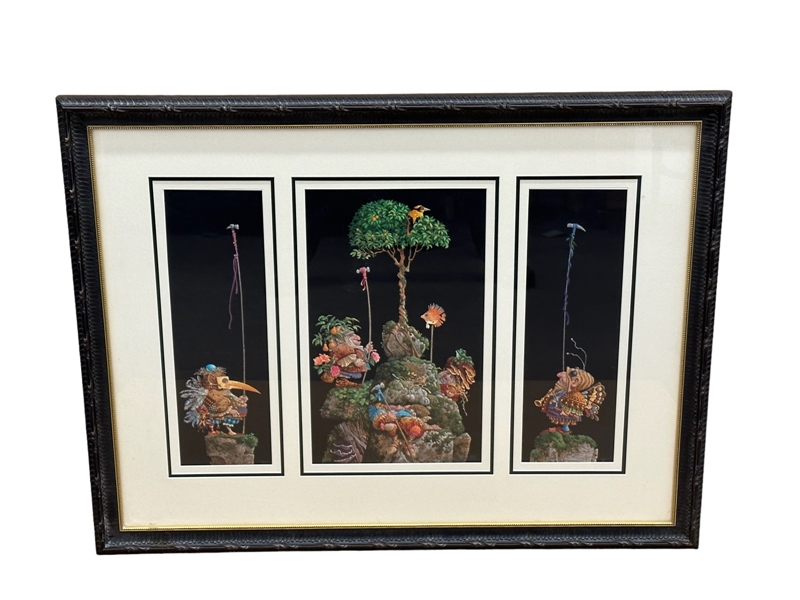 James Christensen "Six Bird Hunters in Full Camouflage" Signed Lithograph