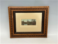 Large Wallace Nutting Hand Tinted Photo Framed