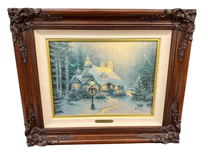 Thomas Kinkade Lithograph "Stonehearth Hutch Christmas Cottage IV" Artist Proof