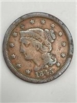1845 United States Liberty Head Large One Cent Coin
