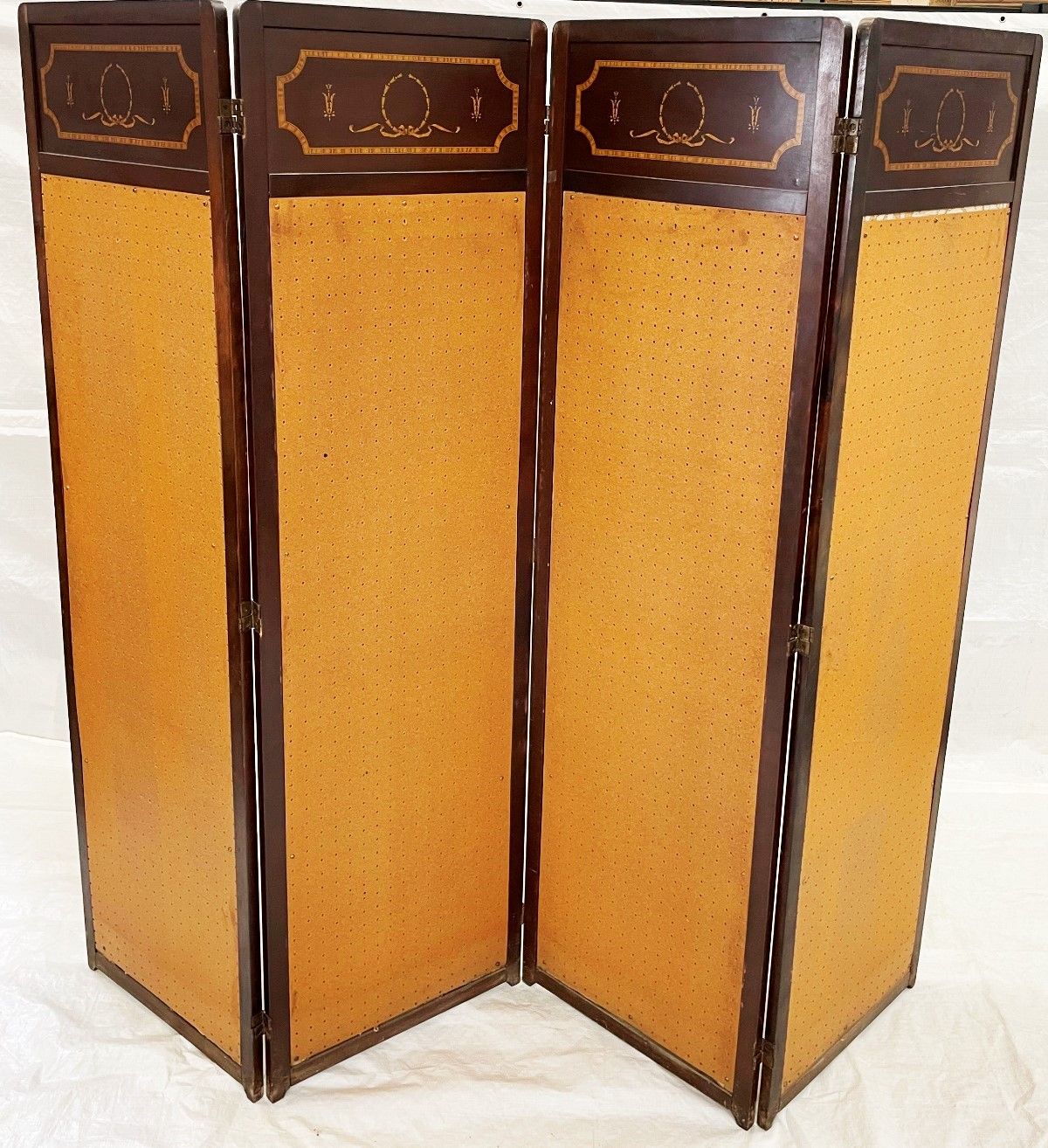 Stiling Screen Lot Detail - Four Panel Stenciled Top Screen