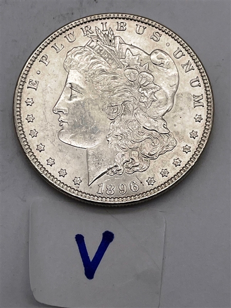 1896-P Morgan Silver Dollar (V)