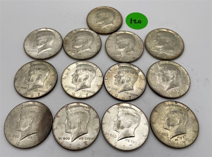 Lot of Uncirculated Kennedy Half Dollars (120)