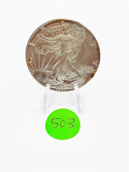 1987 U.S. American Eagle 1 Ounce Silver Coin BU (#503)