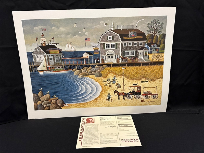 Charles Wysocki S/N Lithograph "Clammers at Hodges Horn" 1985