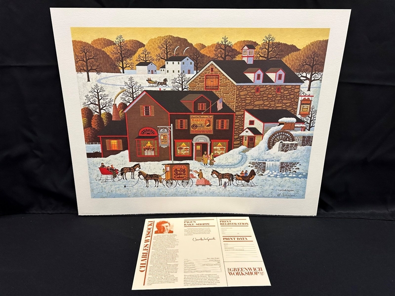 Charles Wysocki S/N Lithograph "Pages Bake Shoppe" 1981