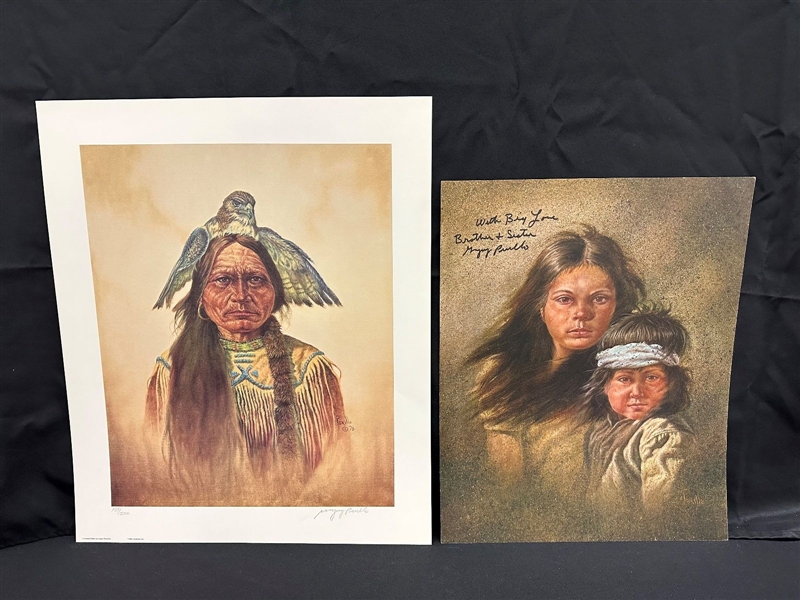 (2) Gregory Perillo S/N Lithographs "Sitting Bull" "Brother and Sister"