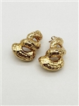 14k Gold Chunky Earrings 