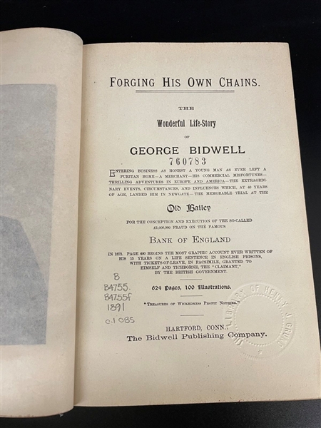 1891 Forging His Own Chains by George Bidwell