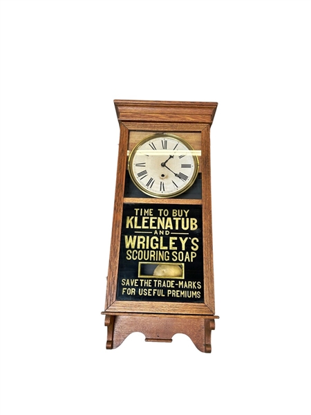 Time To Buy Kleenatub and Wrigleys Scouring Soap Advertising Clock