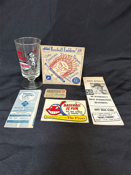 Group of Cleveland Indians Memorabilia