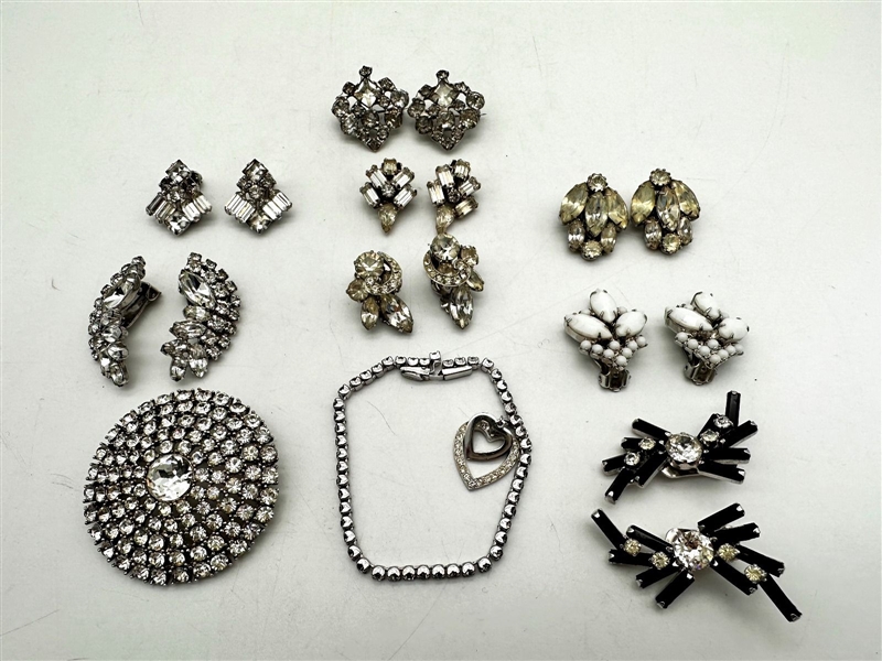 Weiss Costume Jewelry Rhinestone Group