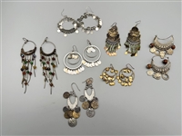 (7) Pairs of Costume Jewelry Dangle Earrings