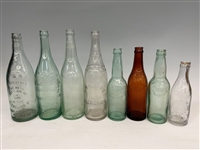 (8) Clear Beverage Bottles: Royal Bottling, Standard, Diebolt, Buckeye, More