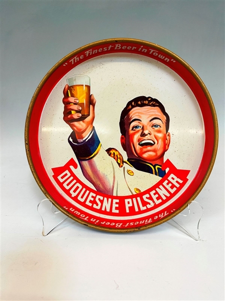1940s Duquesne Pilsener "The Finest Beer In Town" Beverage Tray