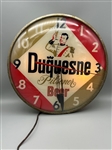 Duquesne Pilsener Beer Round Light up Advertising Sign and Clock