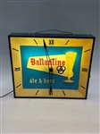 Ballantine Ale and Beer Light Up Advertising Sign and Clock