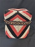 Aboriginal Australian Beaded Lidded Basket