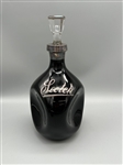 Sterling Silver Overlay Black Glass Scotch Bottle