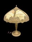 Bradley and Hubbard Art Nouveau Slag Glass Table Lamp