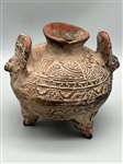 Pre-Columbian 3 Footed Effigy Vessel
