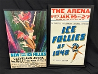 (2) Ice Follies Promotional Posters Cleveland Arena 1948
