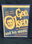 George Olsen and His Music The One and Only in Person Promotional Concert Poster