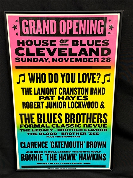 Grand Opening House of Blues Cleveland Concert Promotional Poster