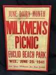 June Dairy Month Milkmans Picnic at Euclid Beach Park 1941 Promotional Poster