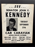 See Senator John F. Kennedy Car Caravan Down Euclid Avenue Handbill