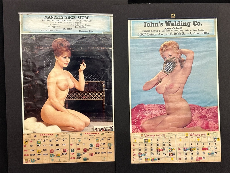 (2) Nude Pin-Up Advertising Calendars From 1963, 1967