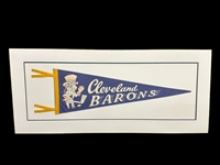 Cleveland Barons Hockey Full Size Pennant Framed
