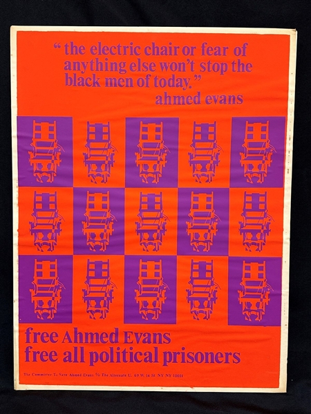 Ahmed Evans Political Prisoner Poster Free Ahmed Evans Cleveland